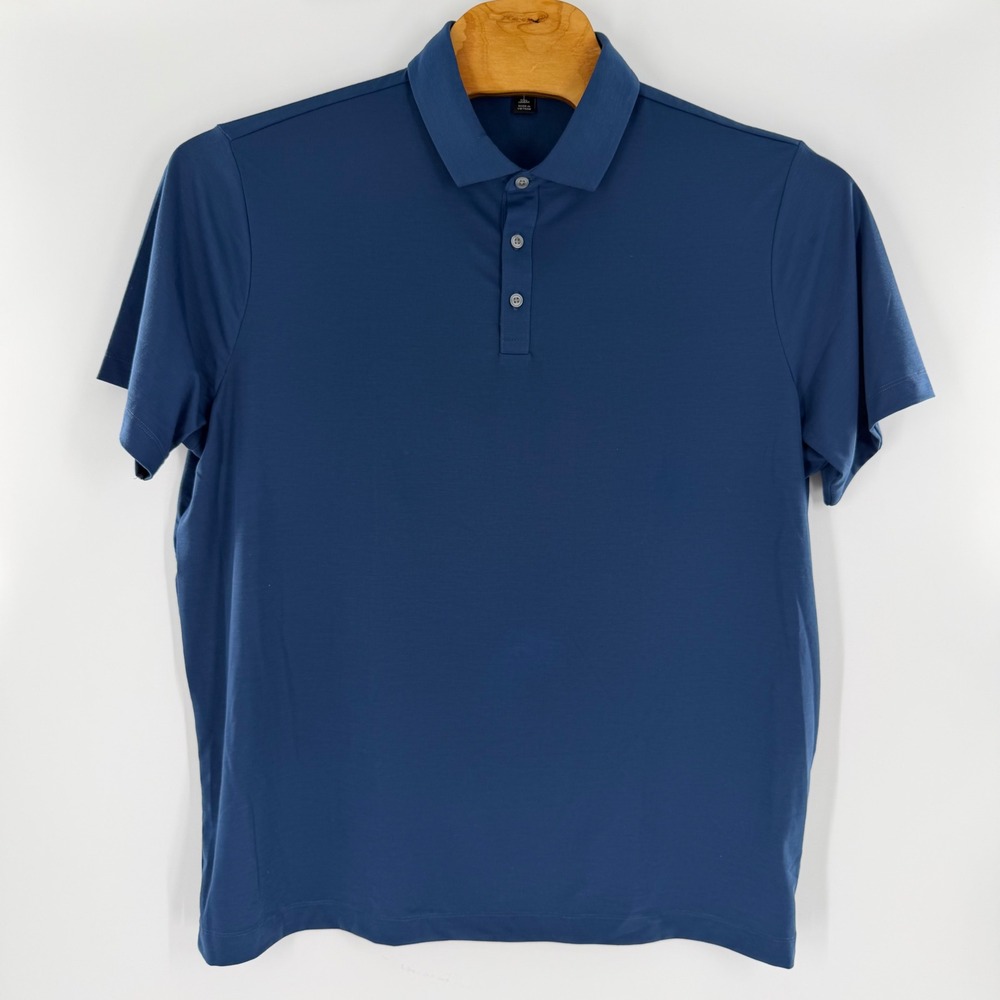 Mercer + Mettle Mens 2XL Blue Short Sleeve Performance Polo Shirt MM1008